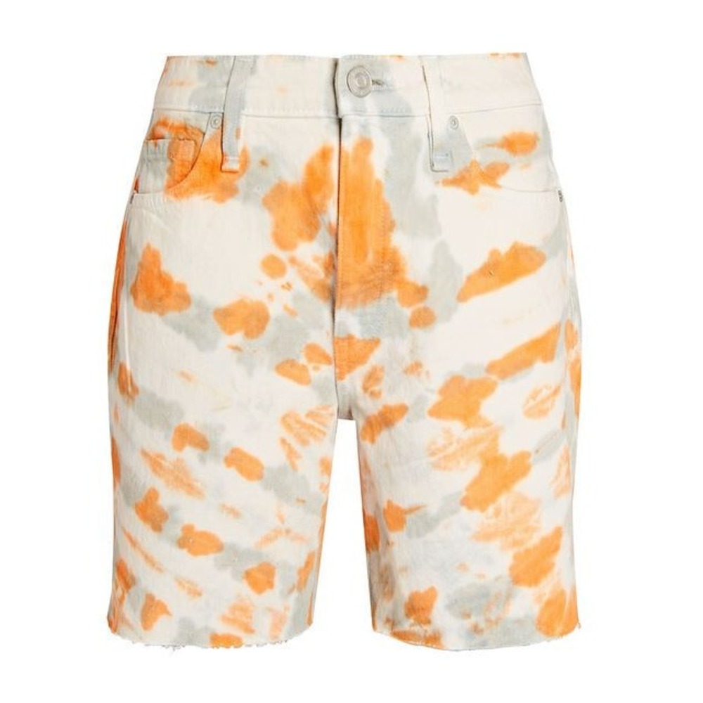Hudson women denim shorts W6028DDB MTNG tie dye orange sz 26 USA made $215